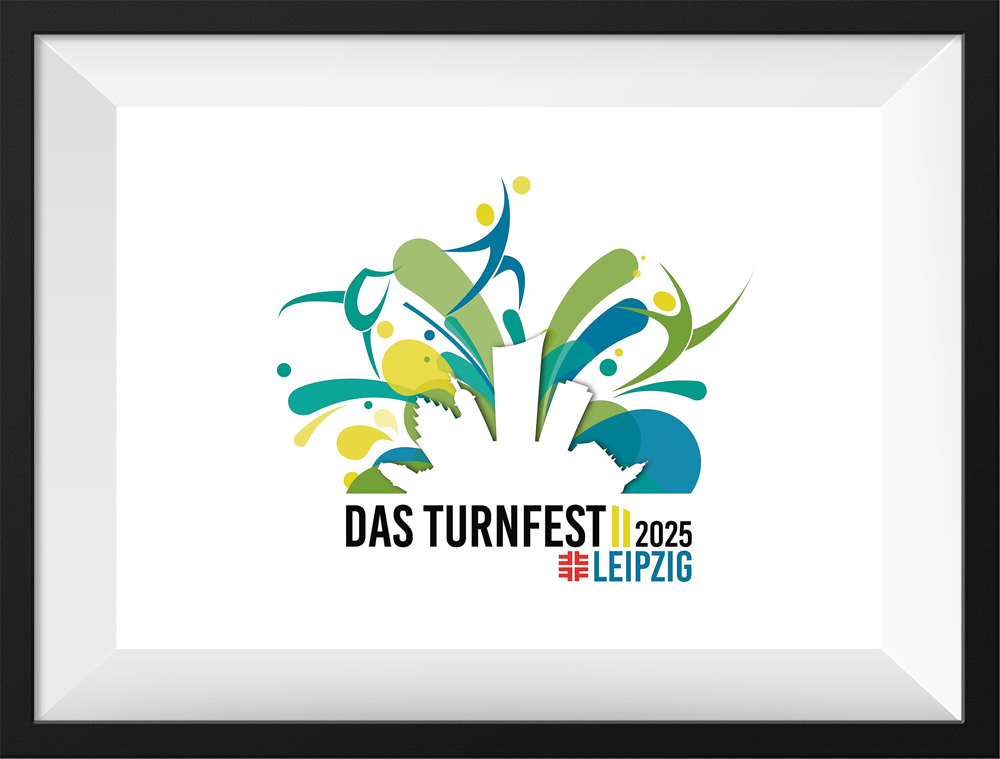 Tafel mit dem Logo des Internationalen Deutsches Turnfest