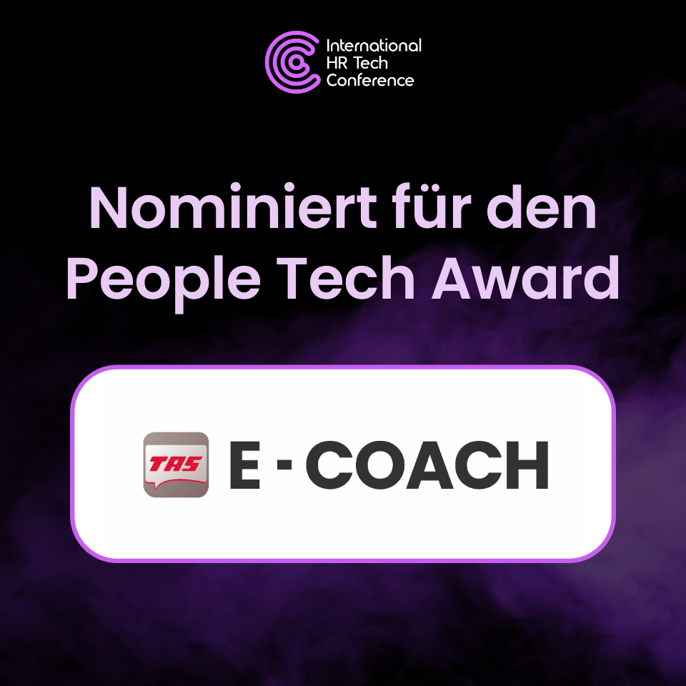 Der TAS E-Coach wurde 2025 für den HR People Tech Award nominiert